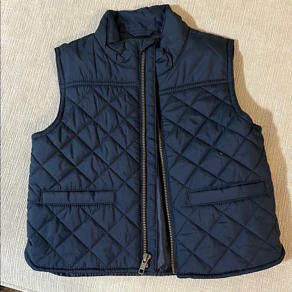 Jcrew crew cuts Navy Quilted Vest